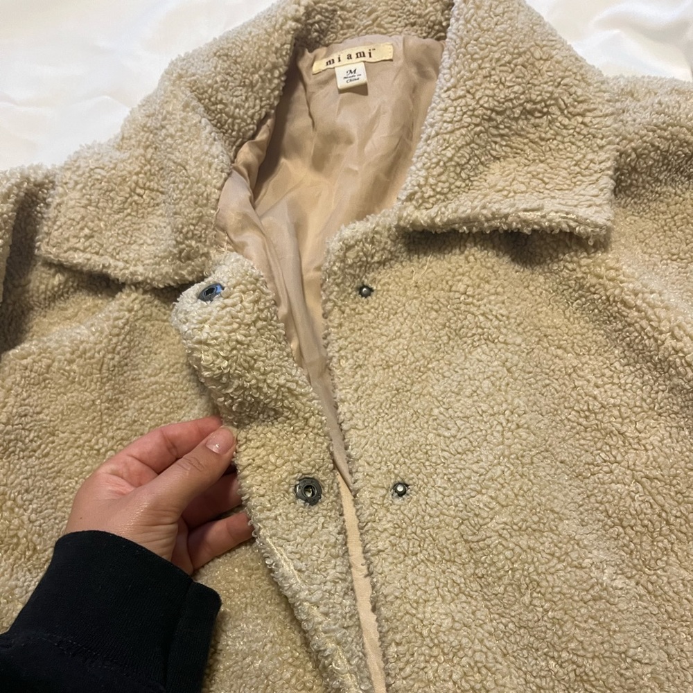 Teddy button up coat